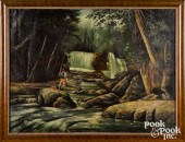 OIL ON CANVAS MOUNTAINOUS LAND