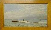 Oil on canvas nautical portrai