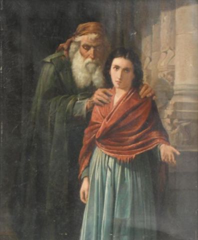 Oil on Canvas of a Woman and