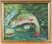 OIL ON CANVAS OF A LEAPING TRO