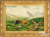 OIL ON CANVAS OF HIGHLAND CATT