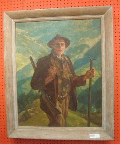 Oil on Canvas of Hunter in