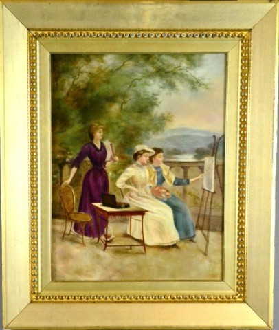 OIL ON CANVAS OF SEATED FEMALE