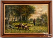 OIL ON CANVAS OF YOUNG HUNTER
