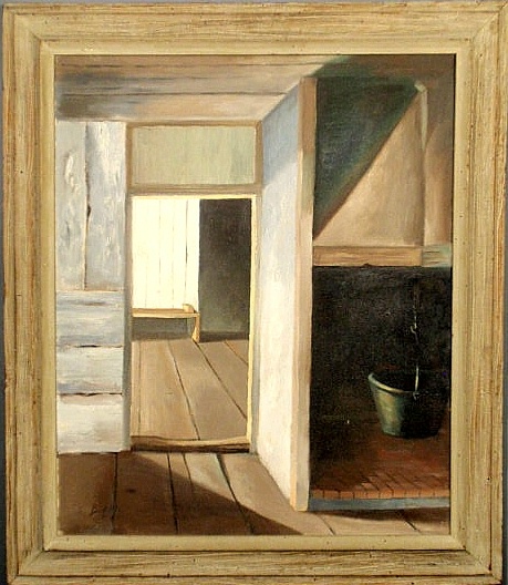 Oil on canvas painting 20th c. by