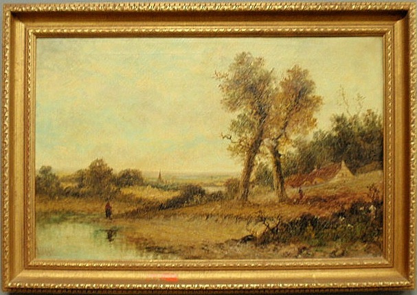 Oil on canvas painting c. 1875 of