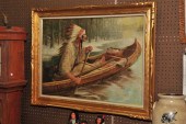 OIL ON CANVAS PAINTING. Depict