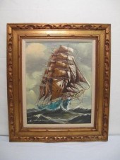 Oil on canvas painting depicti