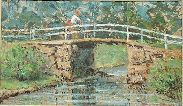 Oil on canvas painting of a