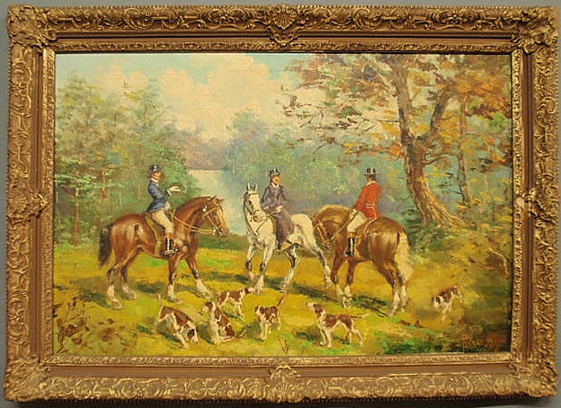 Oil on canvas painting of a