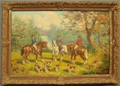 Oil on canvas painting of a fo