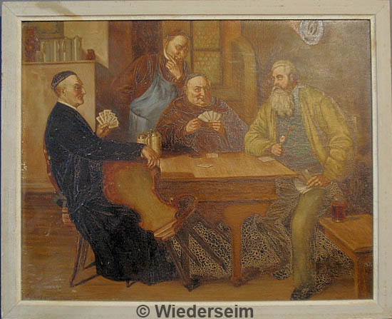 Oil on canvas painting of an