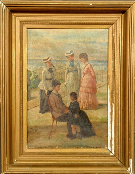 Oil on canvas painting of Victorian