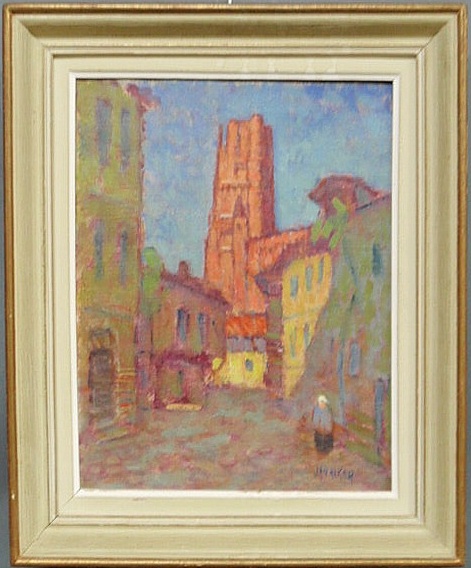 Oil on canvas painting of a