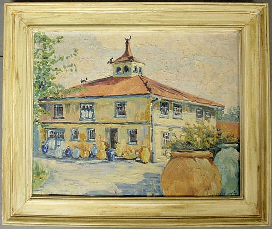 Oil on canvas painting of an