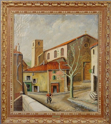 Oil on canvas painting of a