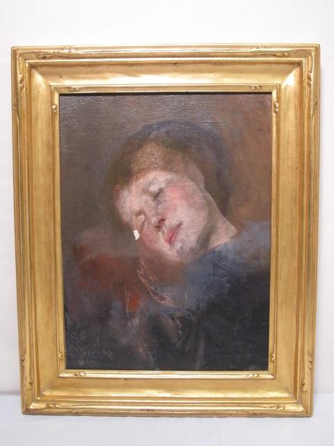 Oil on canvas painting of a