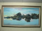 Oil on canvas painting of a sh