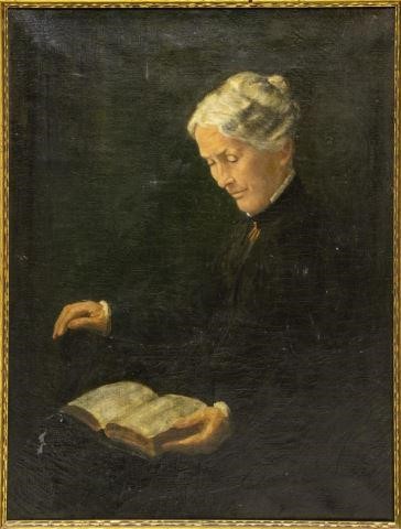 OIL ON CANVAS PAINTING, PORTRAIT OF