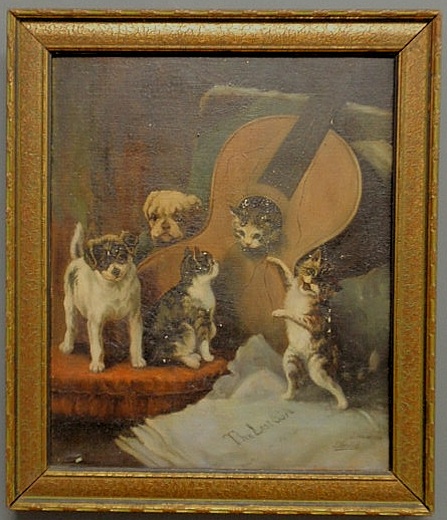 Oil on canvas painting titled