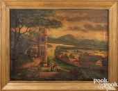 OIL ON CANVAS PANORAMIC LANDSC
