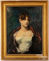 OIL ON CANVAS PORTRAIT AFTER S