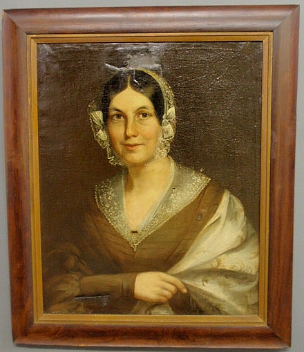 Oil on canvas portrait of a