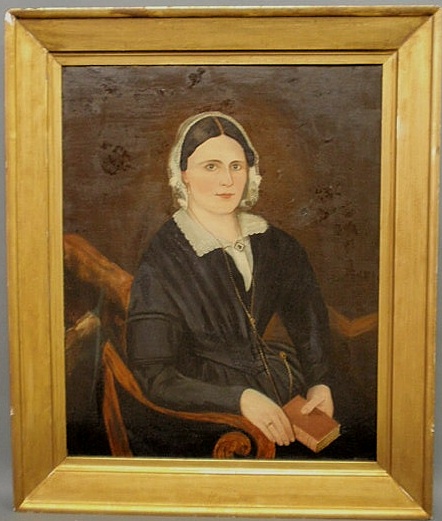 Oil on canvas portrait of a
