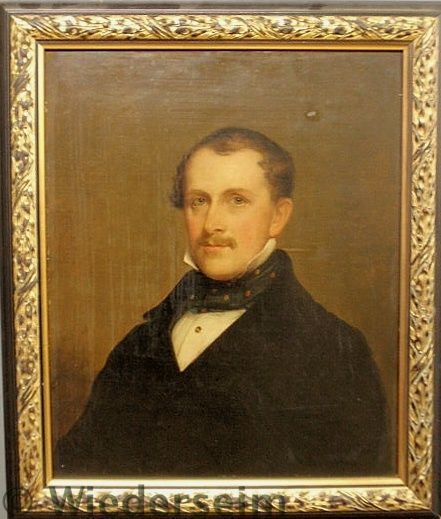Oil on canvas portrait of a