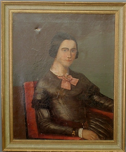 Oil on canvas portrait of a