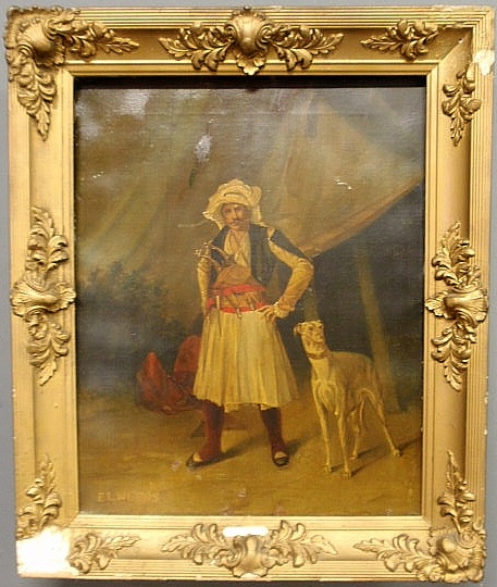 Oil on canvas portrait of a
