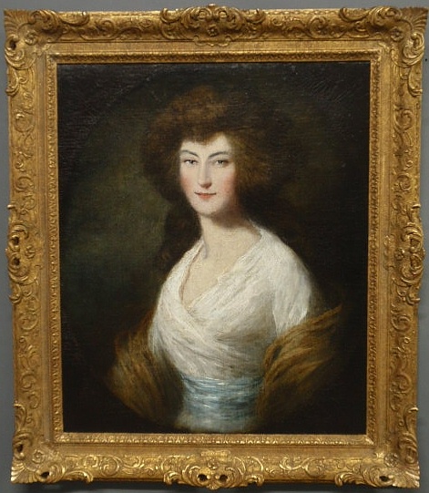 Oil on canvas portrait of a