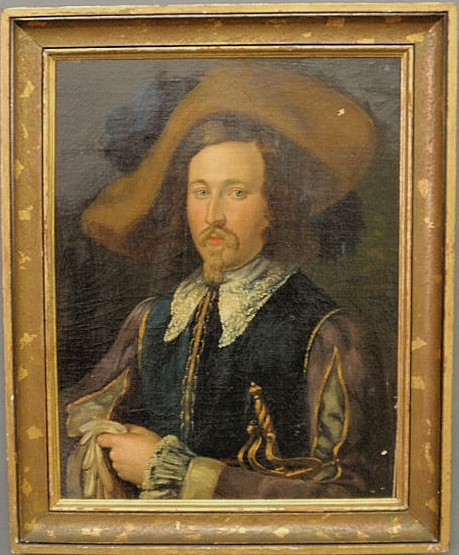 Oil on canvas portrait of a