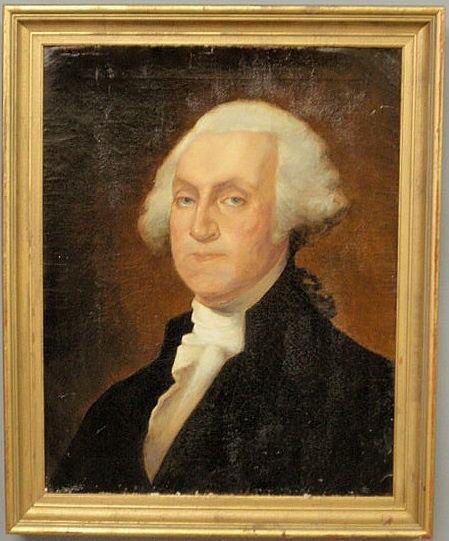 Oil on canvas portrait of George