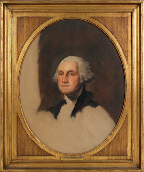 Oil on canvas portrait of George