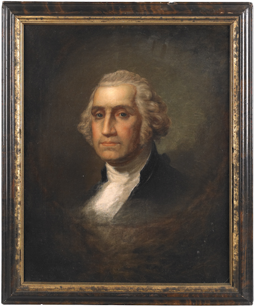 Oil on canvas portrait of George