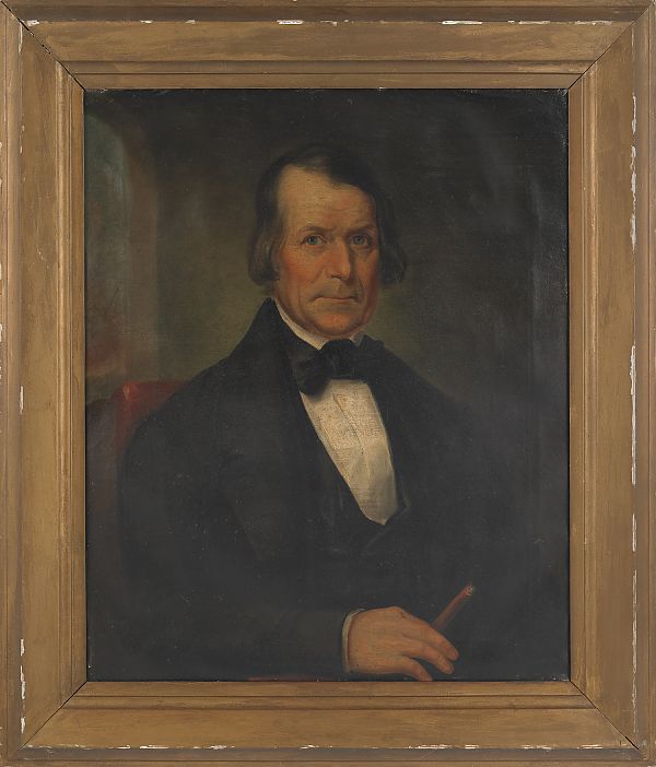 Oil on canvas portrait of a