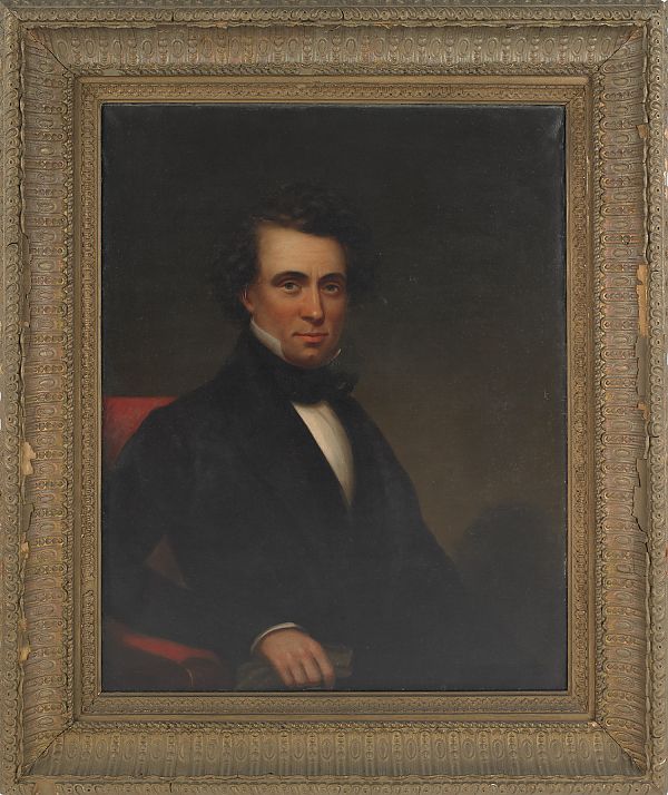 Oil on canvas portrait of a