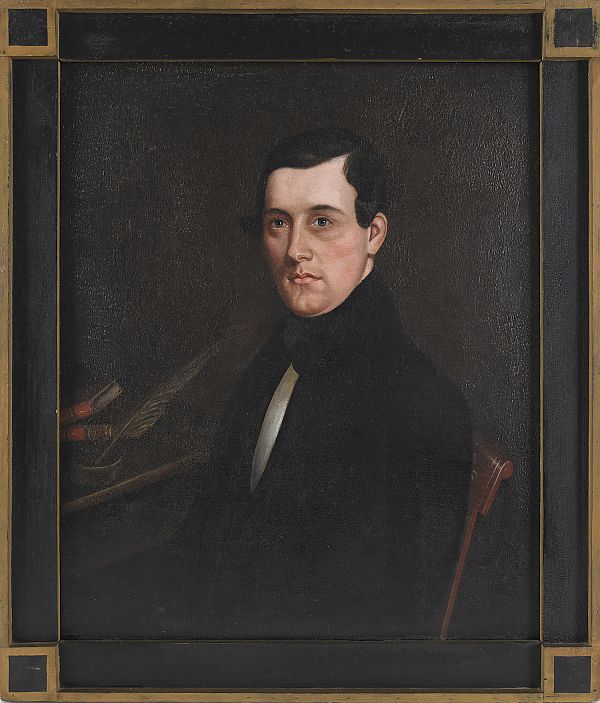 Oil on canvas portrait of a