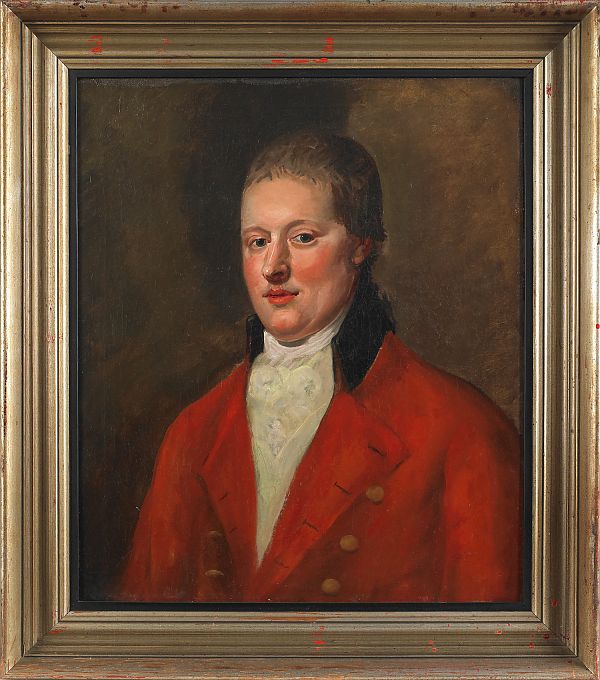 Oil on canvas portrait of a