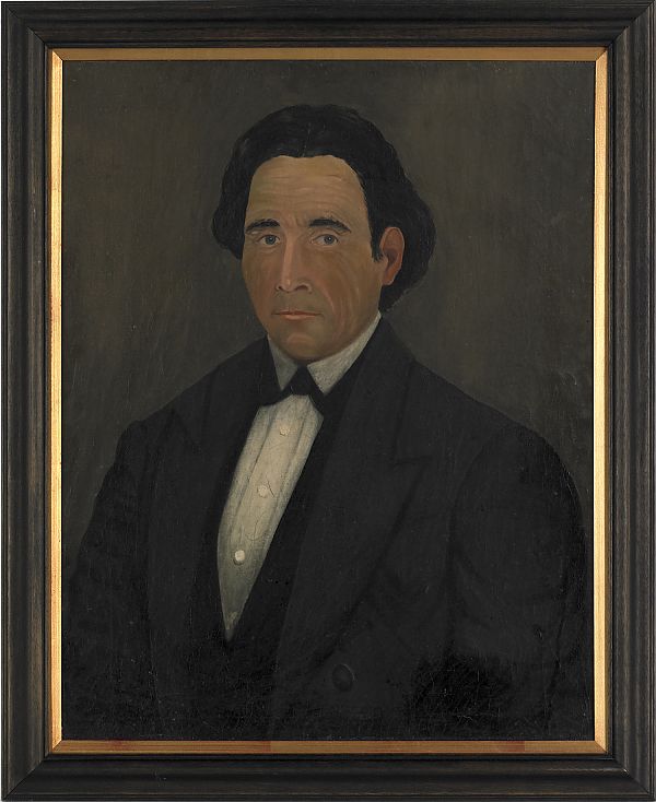 Oil on canvas portrait of a