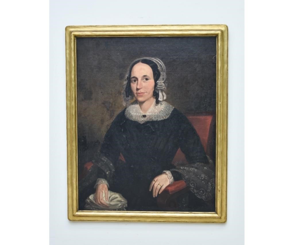 Oil on canvas portrait of a