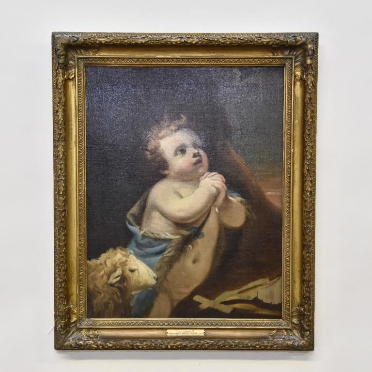 Oil on canvas portrait of St.