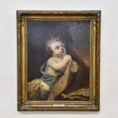 Oil on canvas portrait of St.