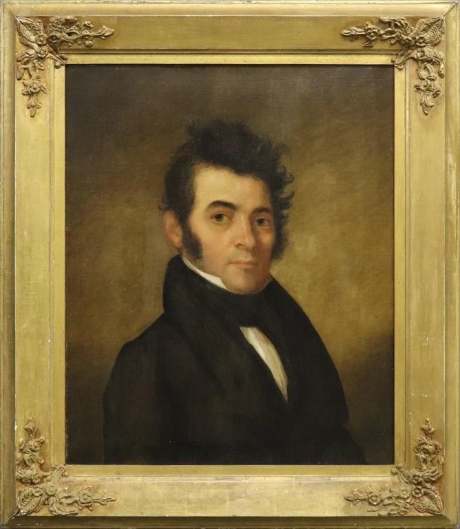 Oil on canvas portrait of a young