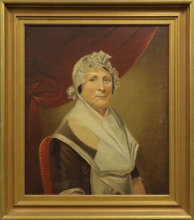Oil on canvas portrait of a
