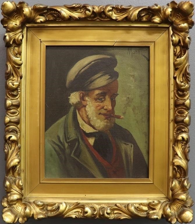Oil on canvas portrait of a man