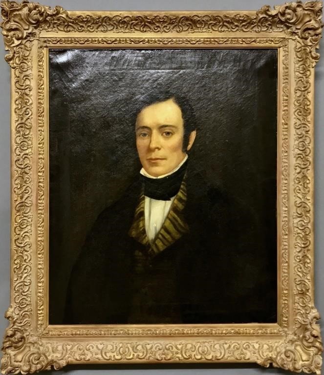 Oil on canvas portrait of a