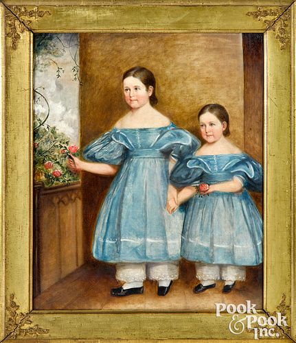 OIL ON CANVAS PORTRAIT OF TWO