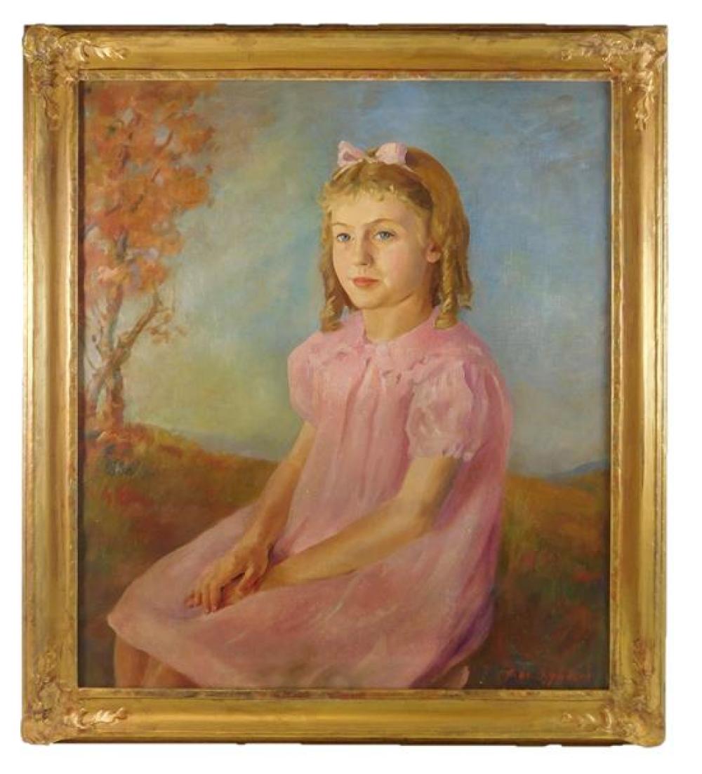 OIL ON CANVAS PORTRAIT OF